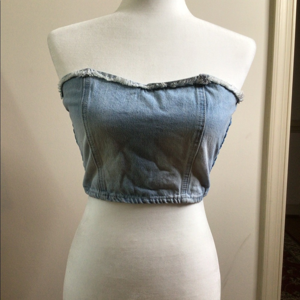 Denim crop top